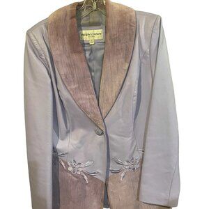 Lavender Blazer with Embroidered Details